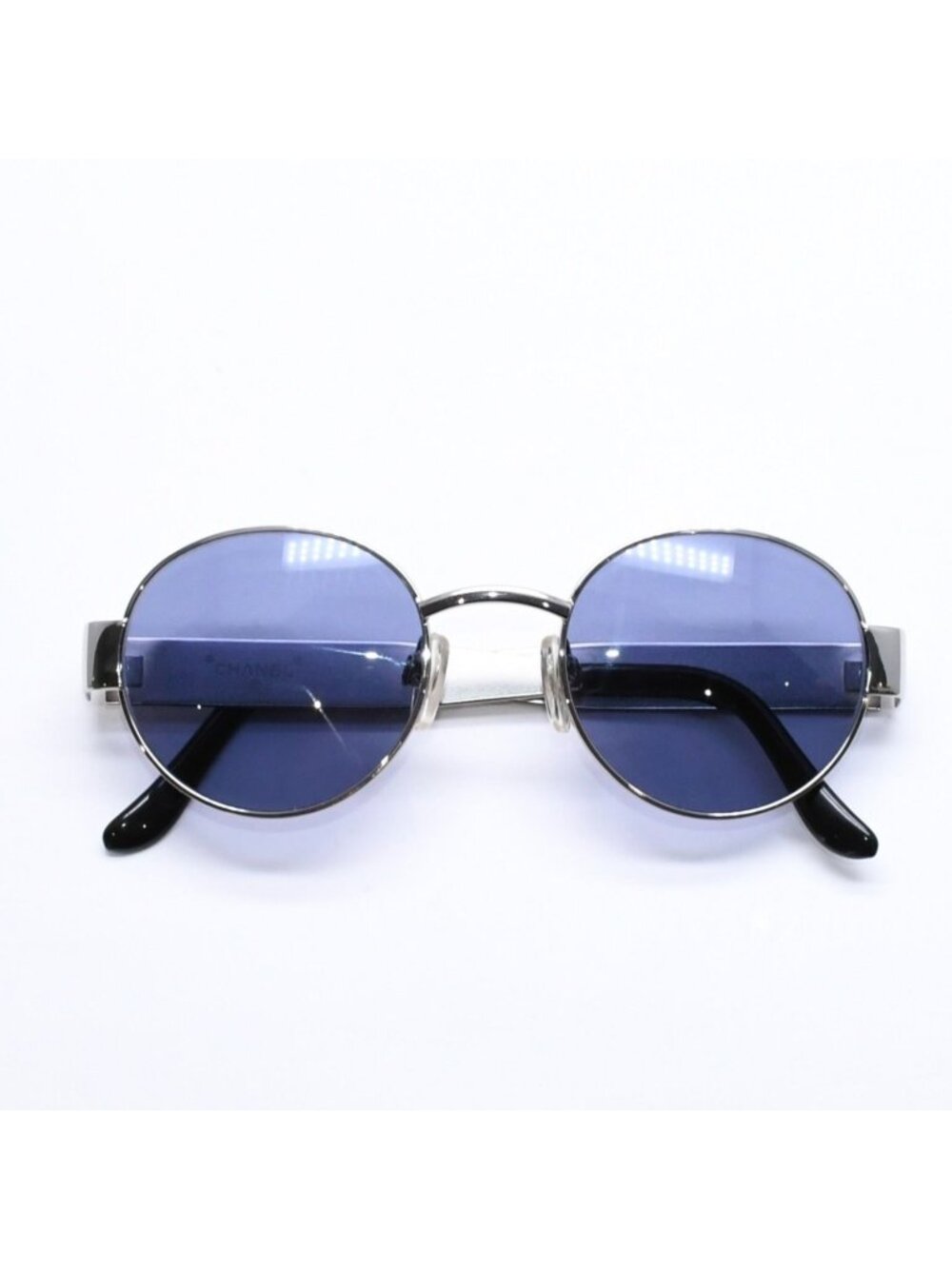 Chanel Sunglasses Eyewear Silver Purple Lens